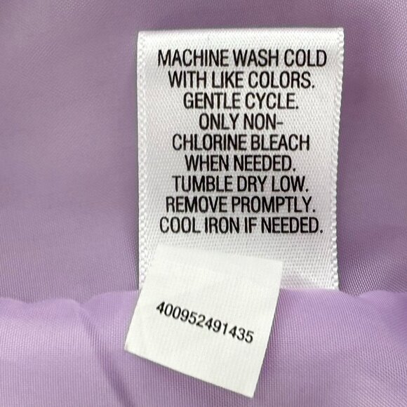 Croft & Barrow Quilted Puffer Jacket Vest Sleeveless Lavender Zip & Snaps Large - Picture 5 of 13